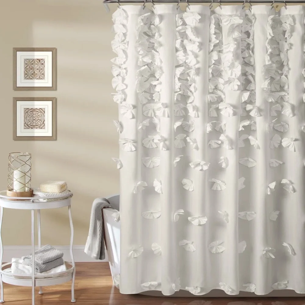 Lush Decor Pretty Blue Shower Curtain